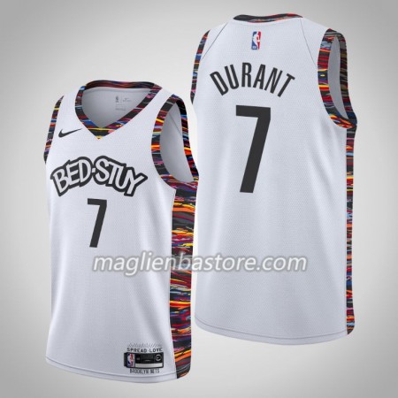 Maglia NBA Brooklyn Nets Kevin Durant 7 Nike 2019-20 City Edition Swingman - Uomo